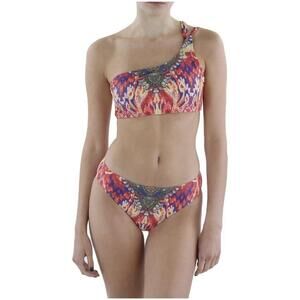 True Colours by La Moda Womens 2PC Embellished Bikini‎ Swimsuit L